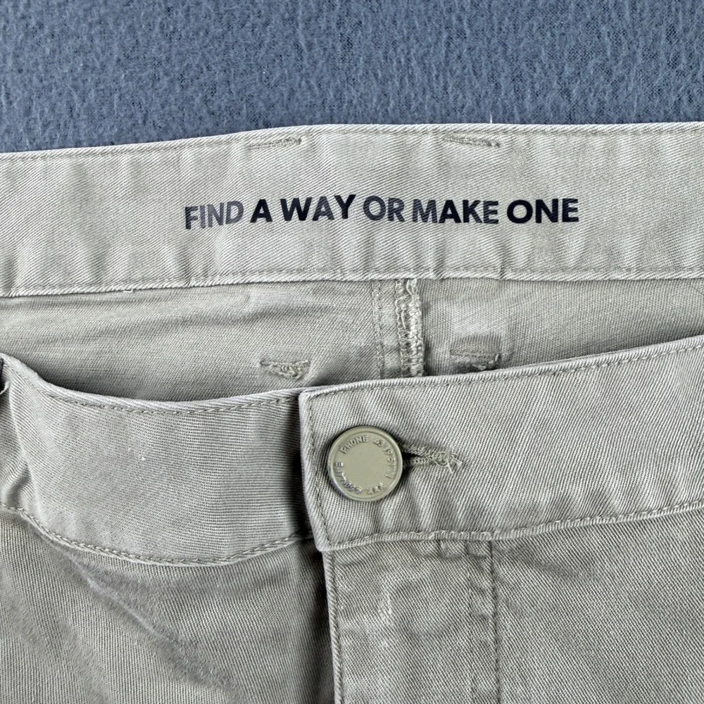 Rhone Everyday Twill Pants Men's 38x32 Beige 5 Pocket Chino Stretch Flat Jeans